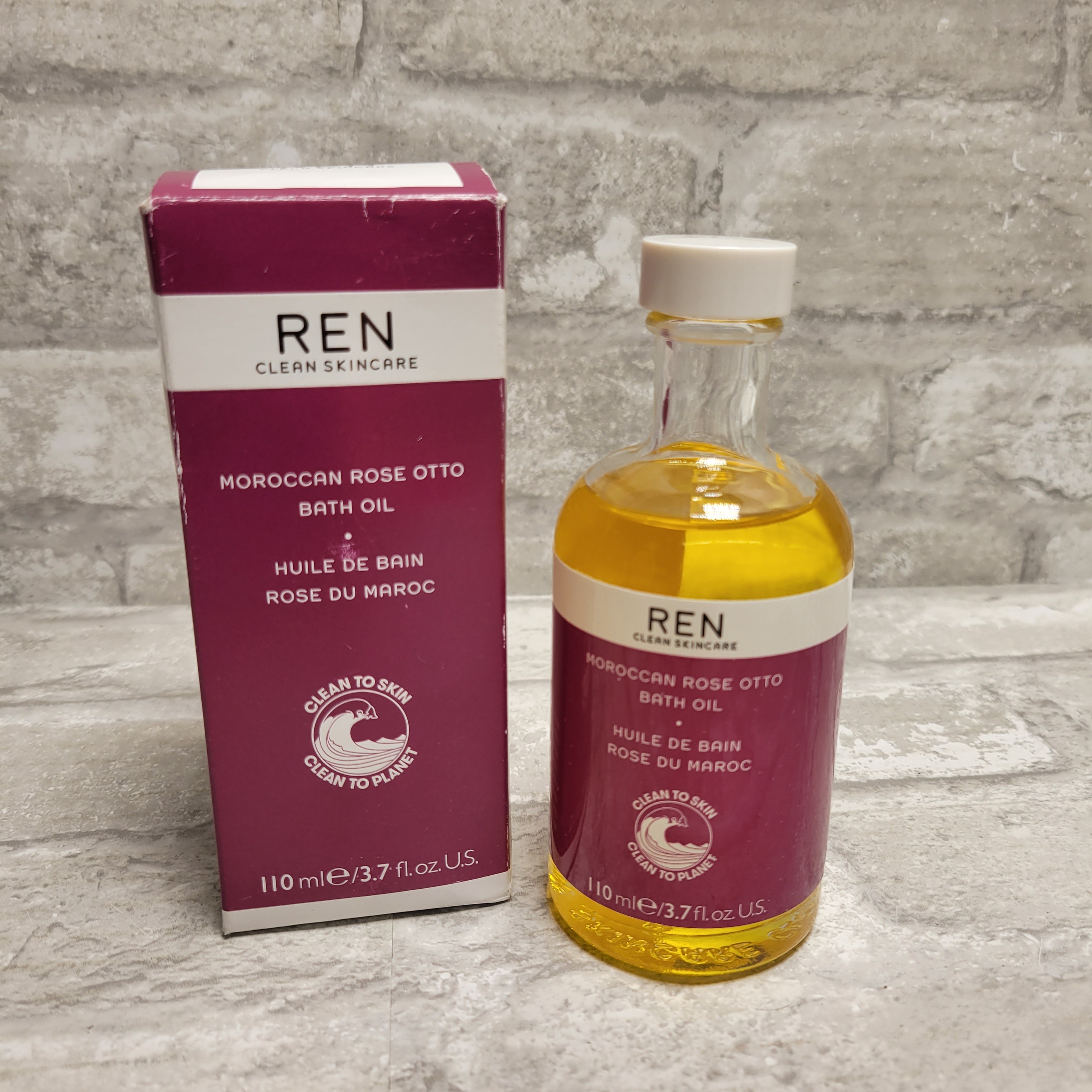 REN Clean Skincare Bath Moroccan Rose Otto Oil 3.7oz. (8069034410222)